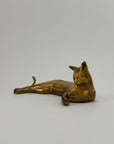 Mid-Century Modern Brass Cat Sculpture – Sleek & Minimalist Design