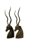 Vintage Brass Antelopes- A Pair