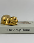Sweet Vintage Brass Sleeping Cat
