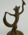 Dancing Fox Candleholders- A Pair