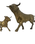 Vintage Brass Bull Figurines – Pair of Mid-Century Modern Bulls