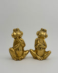 Vintage Brass Frogs -A Rare Pair