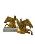 Vintage Brass Pegasus Bookends-A Pair