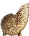 Vintage Brass Nautilus Shell Wine Bucket or Planter