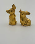 Vintage Brass Romeo and Juliet Pigs-A Pair