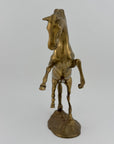Large Vintage Brass Horse Sculpture