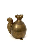Vintage Brass Squirrel Trinket Container