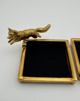 Vintage Brass Fox Trinket Dish-A Pair