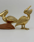 A Large Pair of Vintage Brass Pelicans-MCM