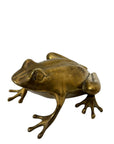 Vintage Brass Frog Figurine – Mid-Century Modern Toad Sculpture | Hollywood Regency Paperweight