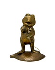 Vintage Brass Frog with Microphone