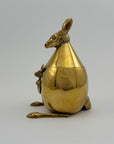 Vintage Brass Kangaroo Trinket Box