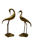 Vintage Tall Brass Cranes – Pair of Mid-Century Modern Heron Sculptures
