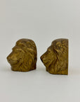 Vintage Brass Lion Bookends- A Pair