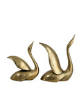 Vintage MCM Brass Swans-A Pair