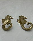 Vintage Brass Seahorse Hooks-A Pair by Hallmark