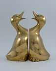 Vintage Brass Duck Bookends-A Pair