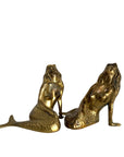 Vintage Brass Mermaid Pair