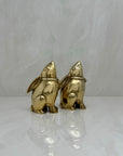 Vintage Brass Moon Gazing Bunnies-A Pair