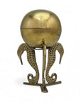 Brass Stash Ball on Seahorse Stand