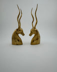 Vintage Brass Antelopes- A Pair