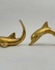 Vintage Brass Playful Dolphins-A Pair