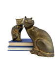 Vintage Brass Cat Pair