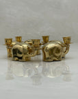 Vintage Brass Elephant Circle- A Set of Five
