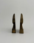 Rare Mid-Century Modern Brass Kissing Profile Sculptures-A Pair