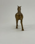 Vintage Brass Zebra Figurine – Safari Animal Sculpture | Hollywood Regency & Mid-Century Modern Decor