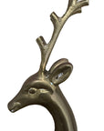 Vintage Brass Reindeer Sculptures – Pair