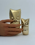 Vintage Brass Owl and Owlet-Pair
