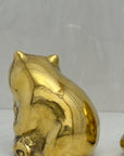 Vintage Brass Panda Bears-A Pair