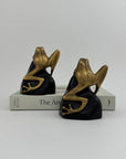 Vintage Bombay Frog on Rock Bookends-A Pair