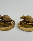 Vintage Brass Armadillo Ashtray