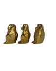 Vintage Brass wise Monkeys- A Set of Three
