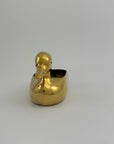 Vintage Brass Duck Stash Pot