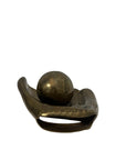 Vintage Brass Baseball Glove and Ball-A Two Piece Set