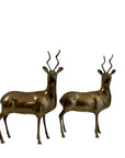 Vintage Brass Kudu Antelope Pair