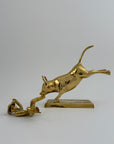 Rare Brass Bull Rider Figurine – Rodeo Cowboy Statue, Western Americana