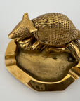 Vintage Brass Armadillo Ashtray