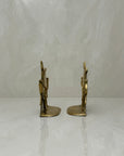 Vintage Brass Firemen Helmet Bookends-A Pair