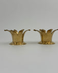 Vintage Brass Crown Candleholders-A Pair