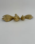 Large Vintage Fancy Tail Large Eyed Brass Fish- A Pair