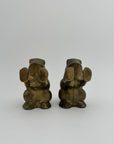 Vintage Brass Patty Cake Frog Bookends- A Pair