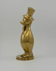 Vintage Brass Penguin in Top Hat- A Coin/Wish Bank
