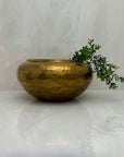 Vintage Brass Hammered Planter