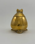 Vintage Brass Frog Lidded Trinket/Candle Pot