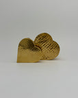 Vintage Brass Hammered Heart Shaped Vases/Planters- A Set of Three by Hosley
