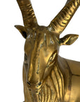 Vintage Brass Antelope with Spiral Horns